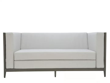 AZIMUTH LINEAR CLUB - 2 seater powder coated aluminium sofa by JANUS et Cie - view 3